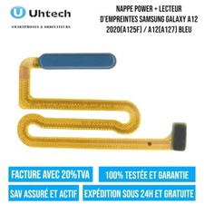 Nappe Power + Lecteur d'Empreintes Samsung Galaxy A12 (A125F) / A12 (A127F) Bleu