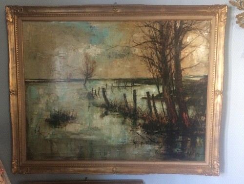Huile sur toile les - toile, marais