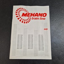 Mehano HO Notice Manuel