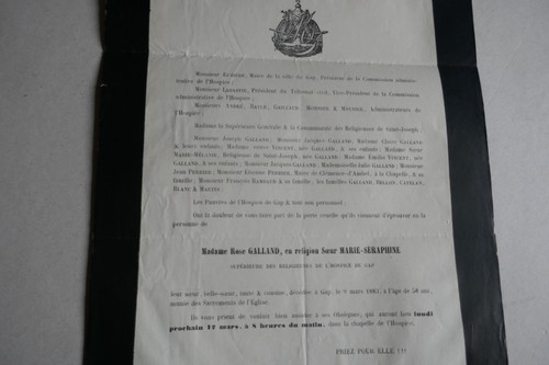1883 décés mme - rose, galand