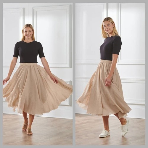 Indien beige solide jupe - beige, coton