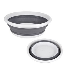 Bassine en Silicone "Rétractable" 9L Blanc & Anthracite