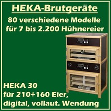 HEKA 30 - Fully-Automatic Egg-Incubator Avec Séparés Eclosoir - pour 210+160