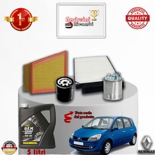 Filtres Kit D'Entretien + Huile Renault Scenic II 1.5 DCI 78KW 106CV Du 2009->