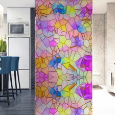 3D Vitrail Fenêtre Intimité Film Opaque Statique Autocollant Verre Décorative