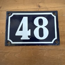 (v 71)  PLAQUE EMAILLEE EMAIL NUMERO DE RUE  N° 48