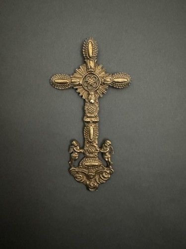 Crucifix bronze doré - bronze,