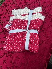 plaid tricot rouge et blanc
