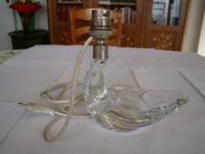 Lampe de chevet en cristal,  en forme de cygne haut.15,5 cm, long. 15 cm  #1126#