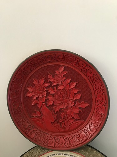 Plat assiette bronze laque - bronze,