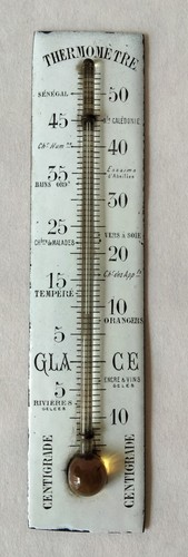 Thermomètre émaillé ancien