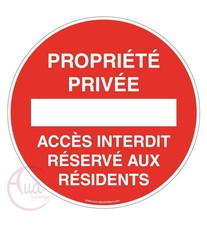 Panneau propriété privée
