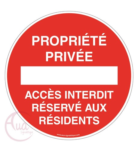 Panneau propriété privée