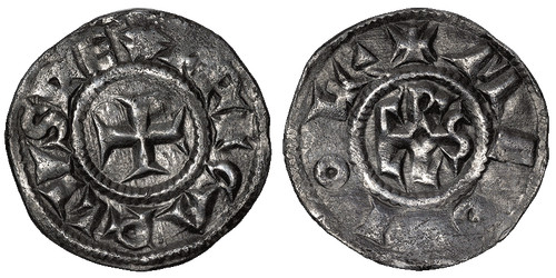 France denier charlemagne - france, denier,