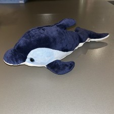 Doudou Peluche Dauphin Bleu
