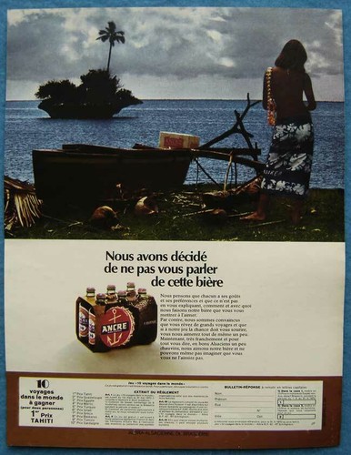 Publicité papier bière - papier,