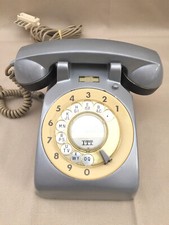 ANCIEN TELEPHONE A CADRAN VINTAGE RETRO 1970 ITT - GCT AGRÉMENT PTT DESIGN ART