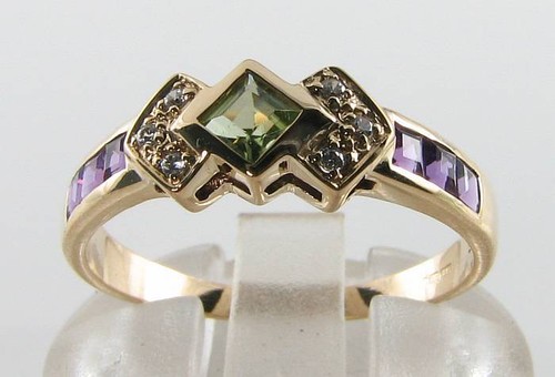 Bague art déco jaune 9 - or,