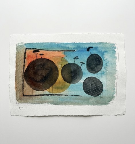 Dessin abstrait artiste - , côté