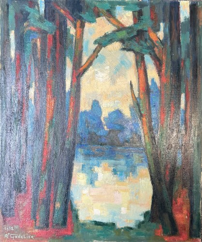 Huile sur panneau - -, robert