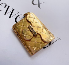 Victorian era 18K Yellow Gold natural pearl Purse Locket Pendant