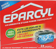 EPARCYL - ACTIVATEUR BIOLOGIQUE POUR FOSSE SEPTIQUE - 24 SACHETS - 5 MOIS 1/2