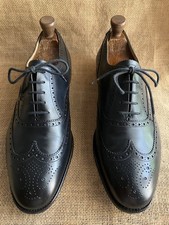 Chaussures Oxford Crockett & Jones CANTERBURY en cuir noir bout d'aile UK 9 F...