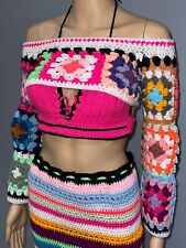 top bolero sleeve granny crochet