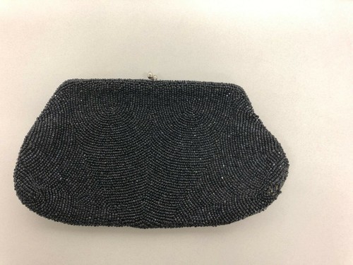 Walborg black bead clutch - bead,