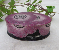 ROGER GALLET - BOÎTE À POUDRE PAVOTS D'ARGENT - VIDE - ÉPOQUE ART DÉCO