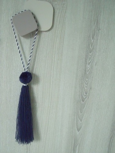 Pompon pampille bleue - pompon,