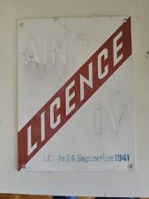 Plaque émaillée Licence IV Original  AIN 01 Bresse Bistrot Cafe Brasserie 