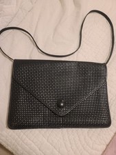 SAC A MAIN POCHETTE CUIR NOIR CM CREATION