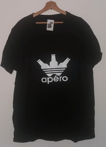 Shirt noir apéro - noir, parodie
