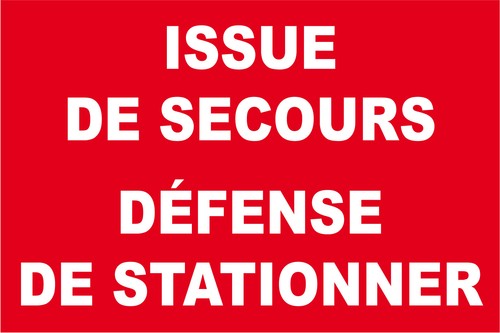 Panneau issue secours - panneau,