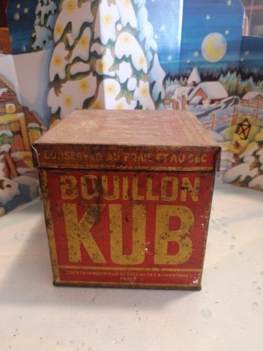 Ancienne boite tole bouillon - tole,