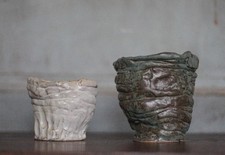 Paire vases grès - paire, en