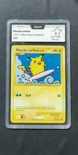 Carte pokémon pikachu surfeur - carte,