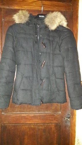 Manteau laine noir à - 50,