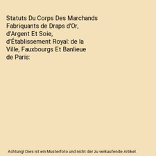 Statuts Du Corps Des Marchands