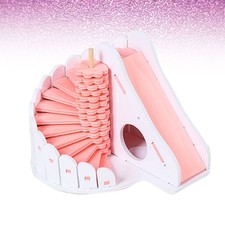  Jolie maison cachée de hamster avec toboggan circulaire en bois Nid de couchage