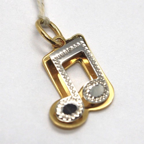 Pendentif jaune blanc 750 - jaune,