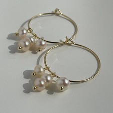 Boucles oreilles or perle - or,