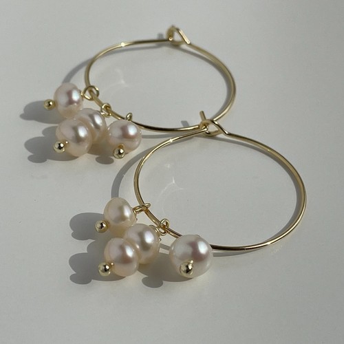 Boucles oreilles or perle - pl,