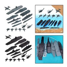 17x Navire naval avec kit de jouet de modèle d'hélicoptère de l'armée pour