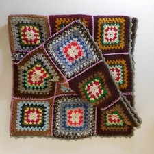 Carré patchwork plaid canapé