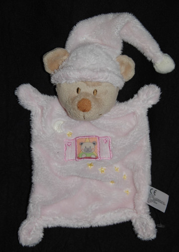 Doudou plat ours - 🐻, rose