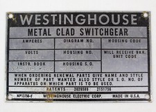 Vintage Westinghouse Metal
