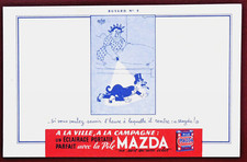 BUVARD - PILE MAZDA - GROSSE DAME MARI LIT N°9 -  ILLUSTRATEUR DUBOUT -