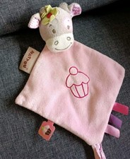 1666?Doudou Nattou Vache Girafe Gâteau Rose